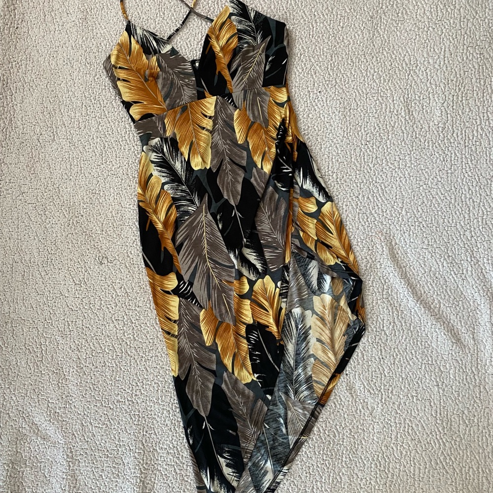 Tropical asymmetrical dress